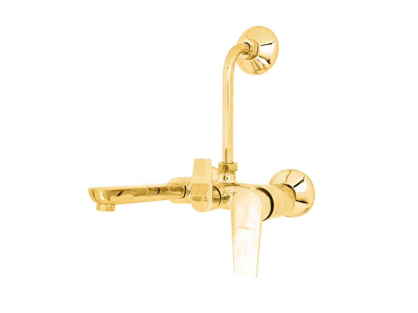ARCH SINGLE LEVER WALL MIXER WITH L BEND (GOLD)