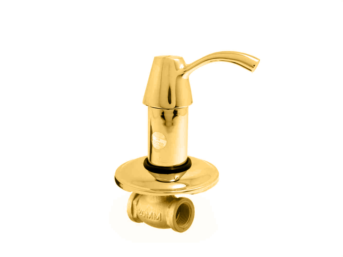 DOM Concealed Stop Cock 15mm (GOLD)