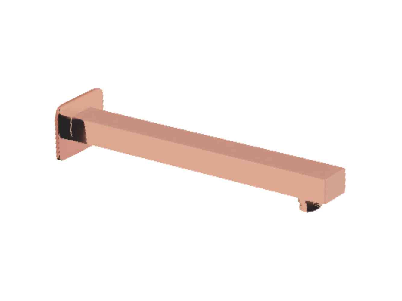 SQUARE SHOWER ARM SS 18" ROSE GOLD